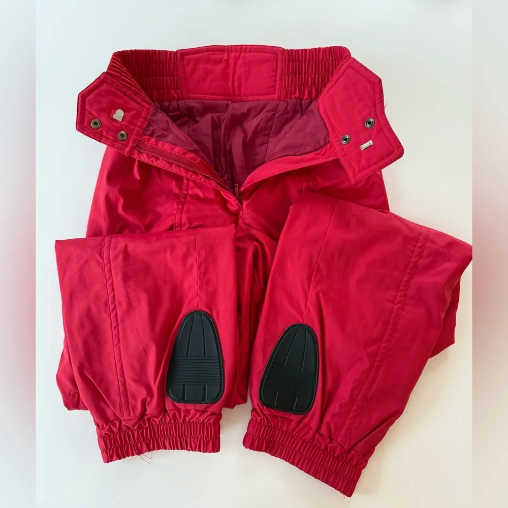VINTAGE 1980's DESCENTE WOMENS SKI PANTS CRIMSON STYLE #05108 SIZE 26 - Picture 3 of 11